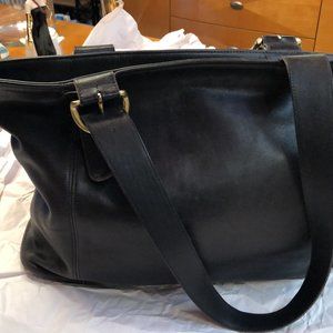 Coach Black Leather Tote